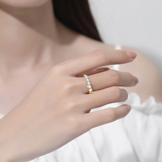 Bague Fiançailles oder 18K Moissanit-Zertifikat