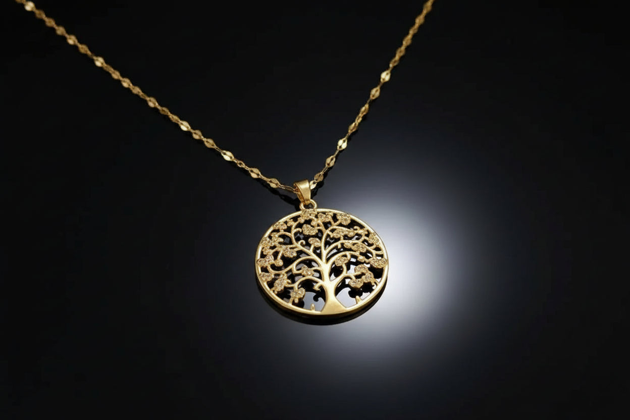 Collier Arbre de Vie Strass - Inoxydable Waterproof Femme