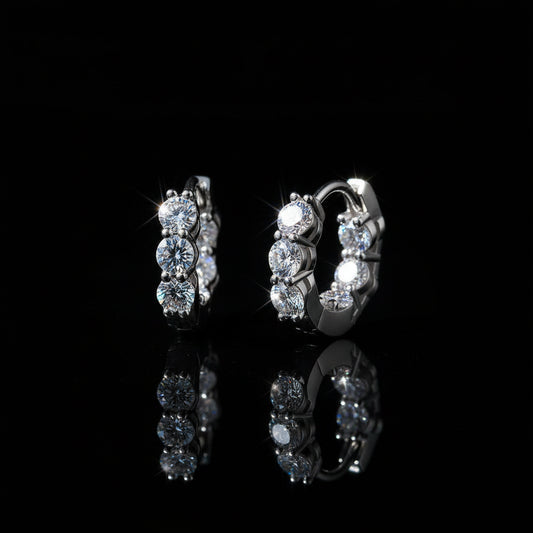 Créoles Moissanite 4.5mm Argent 925