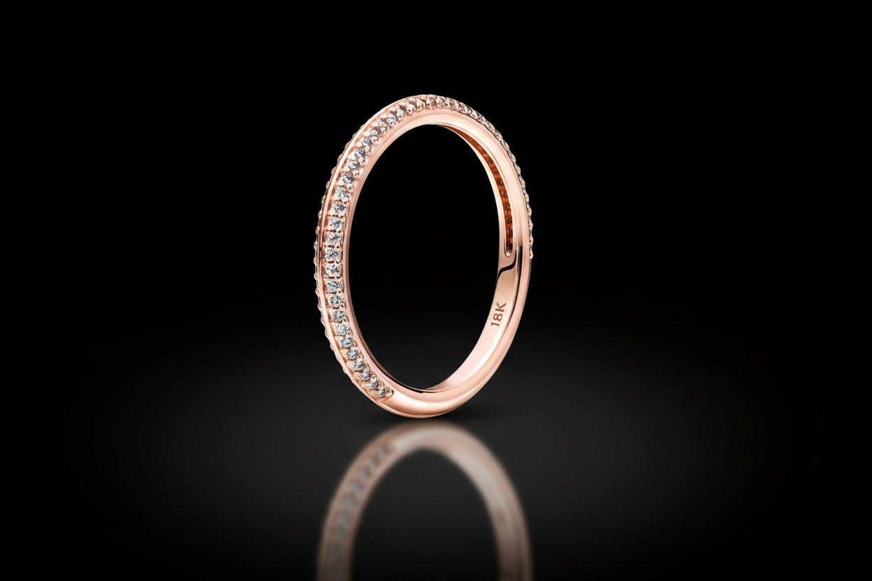 Bague Argent 925 Pavé Triple-Rang Coloré - Élégance Intemporelle