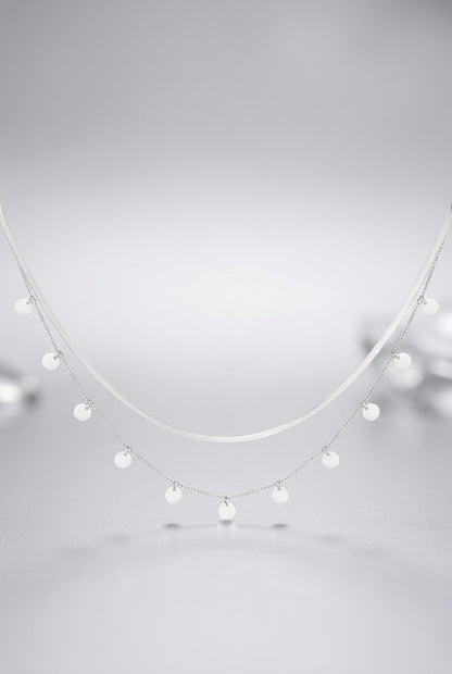 necklace double layer circles