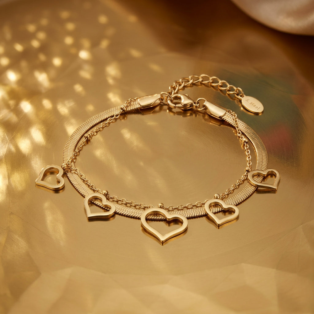 chunky heart bracelet