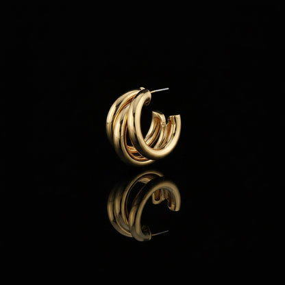 Créoles Acier Inoxydable Larges - Boucles d'Oreilles Rondes Tendance Femme