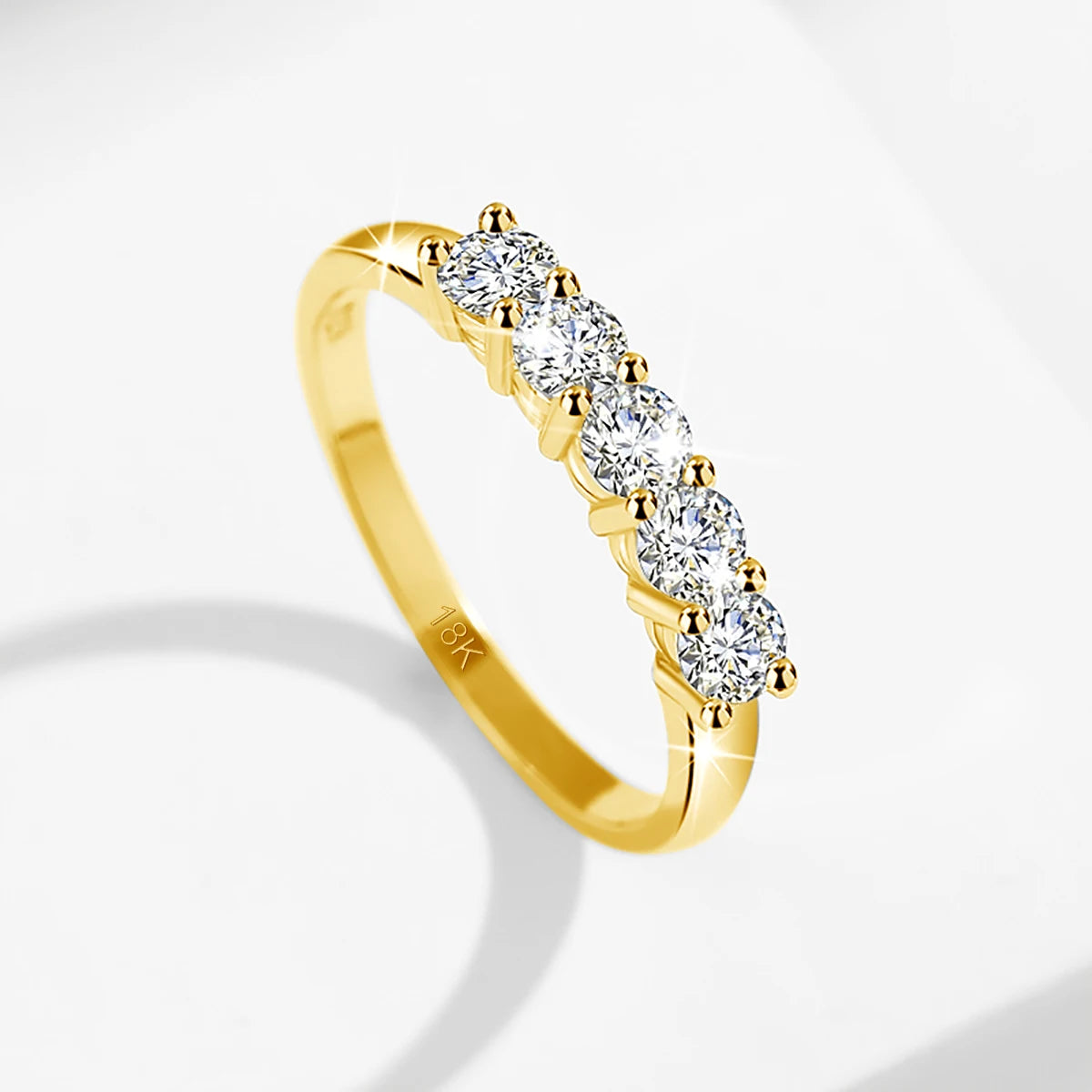 Bague Fiançailles oder 18K Moissanit-Zertifikat