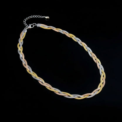 Ensemble 3 en 1 Chaîne Serpent Acier 316L - Collier et Bracelets Waterproof Femme