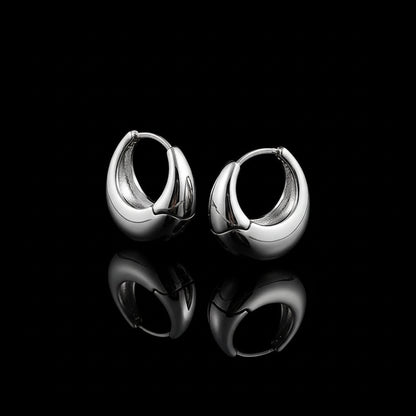 Créoles Acier Inoxydable Larges - Boucles d'Oreilles Rondes Tendance Femme