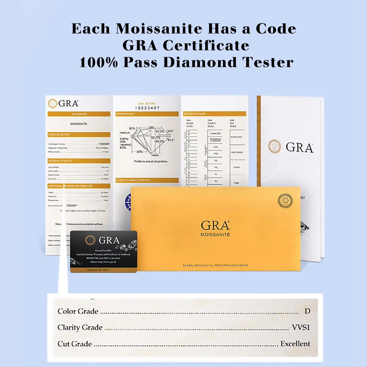 Bague Fiançailles oder 18K Moissanit-Zertifikat