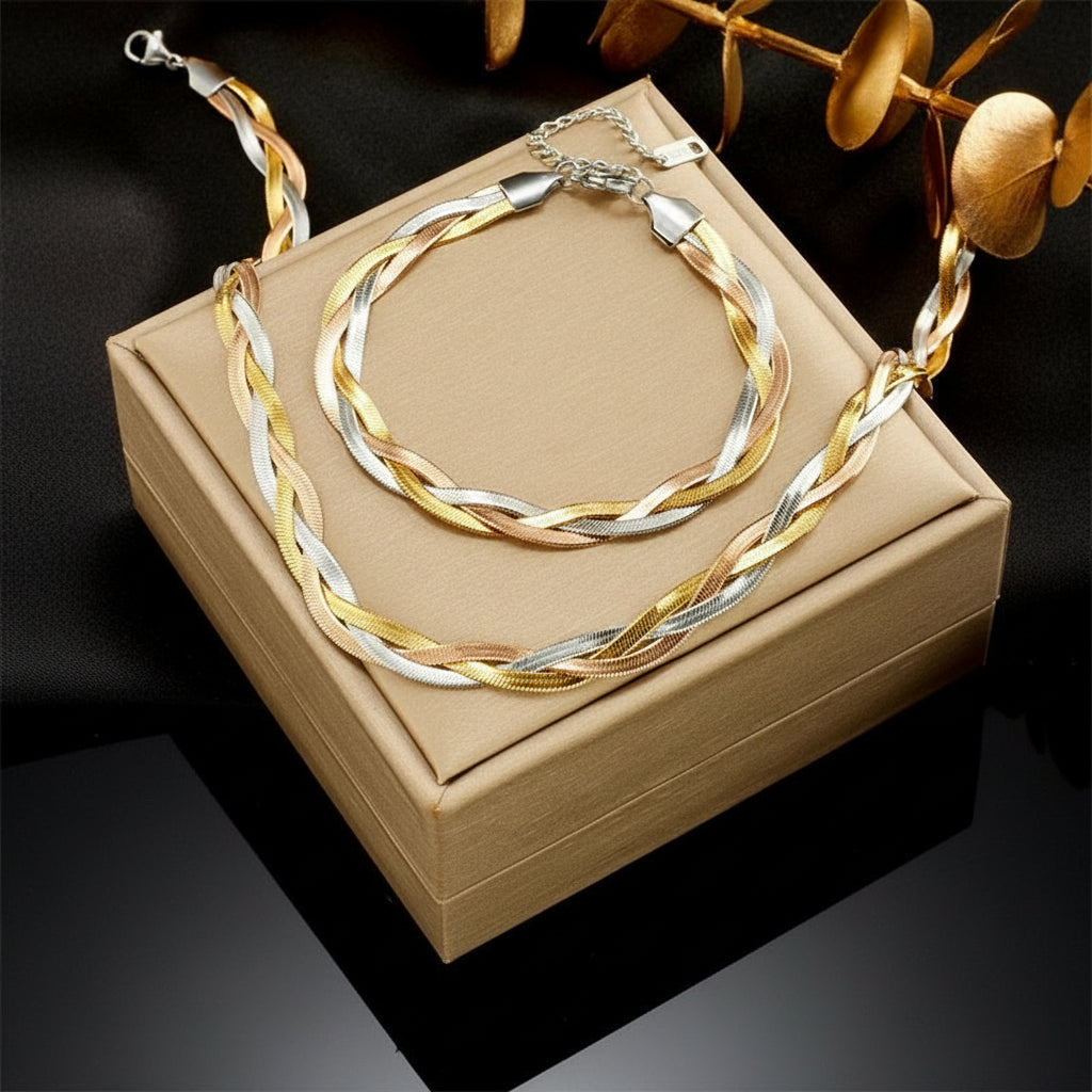 Chaîne Serpent Acier 316L - Collier et Bracelets Waterproof Femme