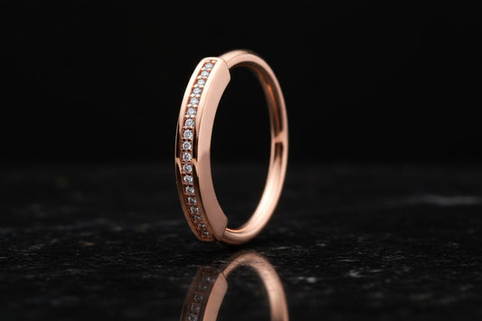 Bague Argent 925 Pavé Triple-Rang Coloré - Élégance Intemporelle