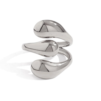Bague Sculptée Dorée – Acier Inoxydable Plaqué Or 18K