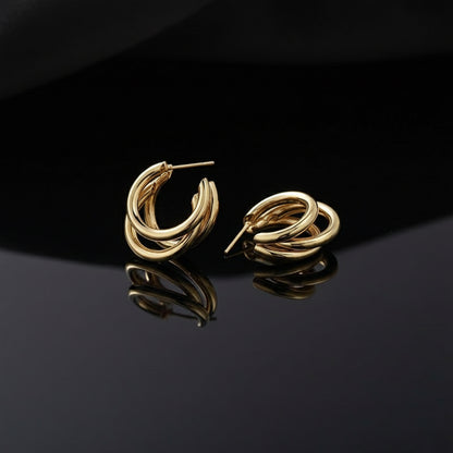 Créoles Acier Inoxydable Larges - Boucles d'Oreilles Rondes Tendance Femme