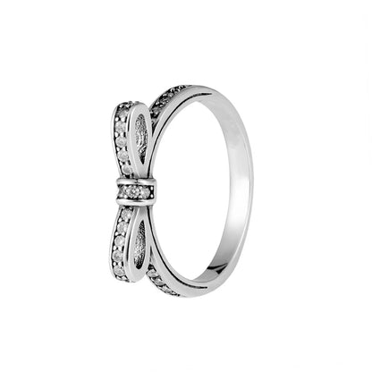 New Hot 925 Silver Crown Sparkling Rings Sun Moon Celestial Heart Women's Set Ring Wedding Diy Charm Luxury DIY Jewelry Gift