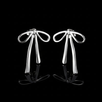 Boucles d'Oreilles Puces Nœud Papillon inoxydable 316L - Waterproof Statement Femme