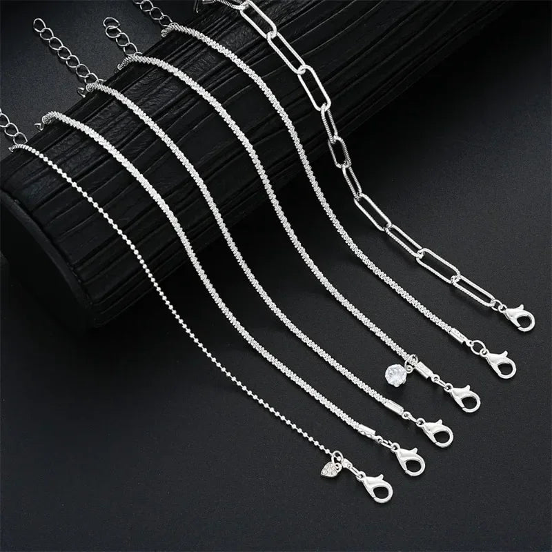 Lot de 6 Bracelets Femme Argent 925 Strass - Charme Ciel Étoilé Coréen Luxe