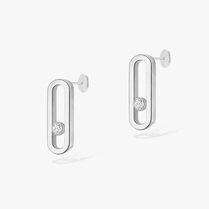 Boucles d'Oreilles MOVE Argent S925 - Accessoire Luxe Femme