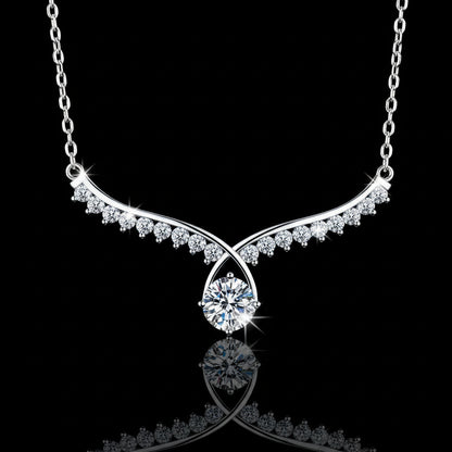 Collier Pendentif Ailes d'Ange Moissanite Argent 925 pour Femme