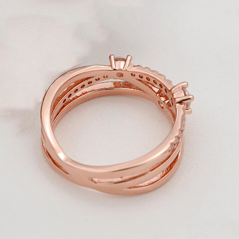 New Hot 925 Silver Crown Sparkling Rings Sun Moon Celestial Heart Women's Set Ring Wedding Diy Charm Luxury DIY Jewelry Gift