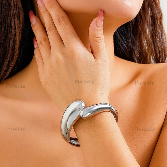 Bracelet Jonc Ouvert Or Rose – Style Vintage