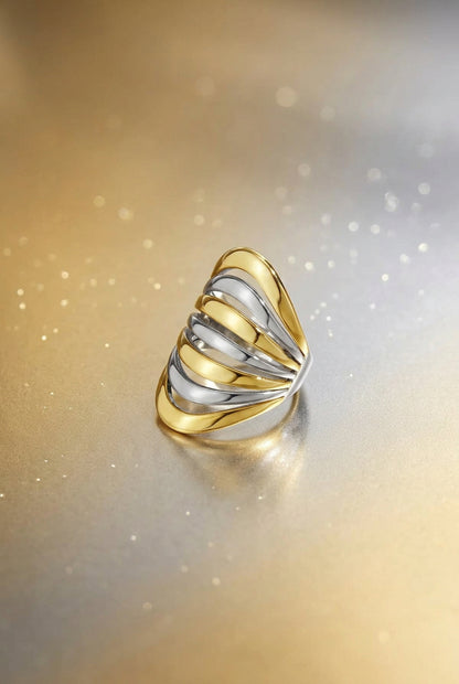 Stainless Steel Statement Rings lines Casual Daily Simple Series Women's jewelry